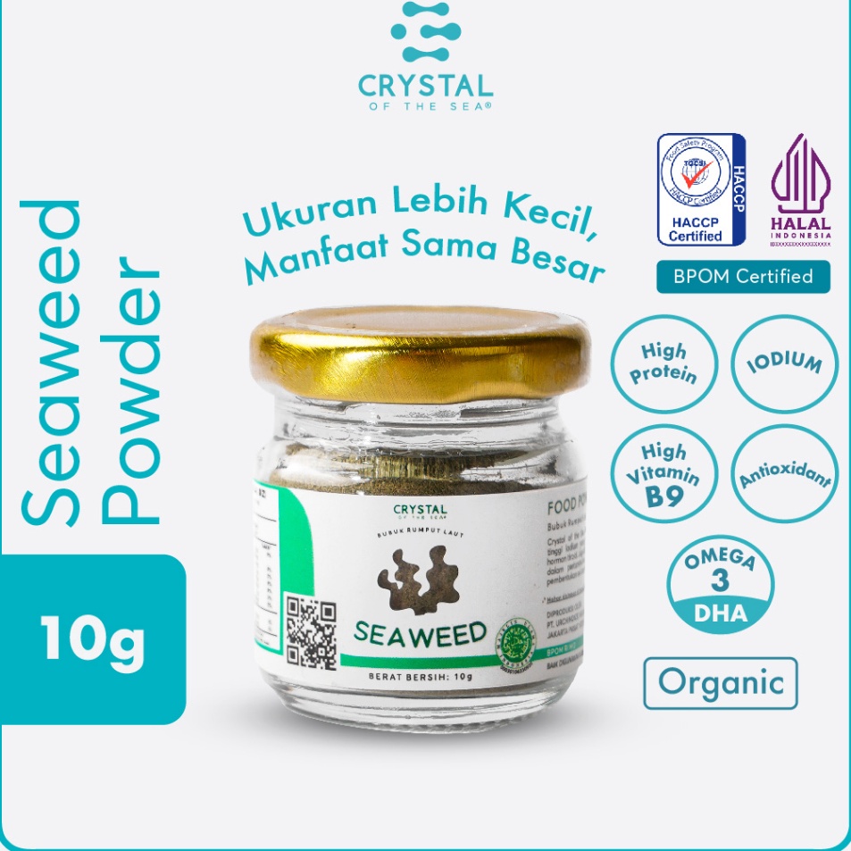 

Super Promo Crystal of the Sea Seaweed Powder 1GR Bubuk Rumput Laut Bubuk Nori Taburan Sup MPASI NON MSG