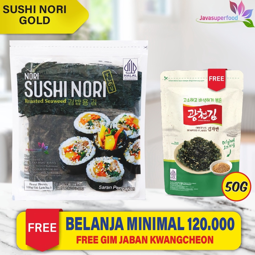 

Spesial Edition Sushi Nori HALAL Seaweed Rumput Laut Sushi Untuk Kimbab Gimbab