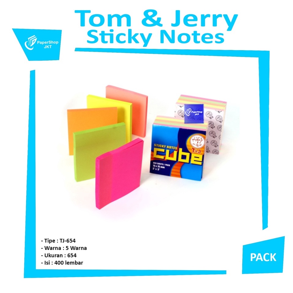 

Kirim Cepat TOM JERRY Sticky Notes Warna Cube TJ 654 PCS