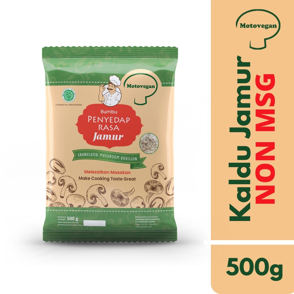 

Motovegan Kaldu Jamur Penyedap Rasa Non Msg 500 Gram