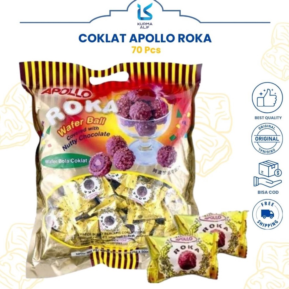 

Belanja Mantap Roka Apollo Wafer Ball Coklat Isi 7 Pcs Original