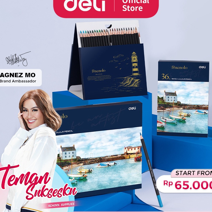 

Super Grosir Deli Finenolo Watercolor Pencil Pensil Warna Non Toxic Free Brush HE51