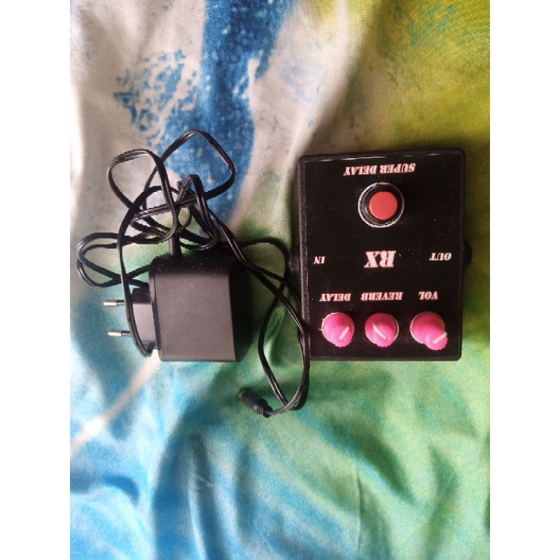 efek gitar reverb delay costum + adaptor