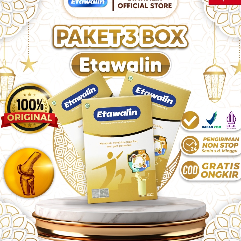 

PROMO SALE Etawalin 3 Box Susu Kambing Etawalin Asli Original Atasi Nyeri Sendi dan Tulang