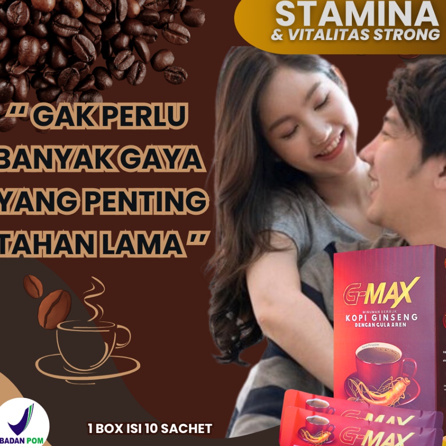 

Free Ongkir KOPI STAMINA PRIA DEWASA TAHAN LAMA ORIGINAL BPOM GMAX KOPI EXTRA GINGSENG 1 SACHET DARI HERBAL ALAMI BERKUALITAS