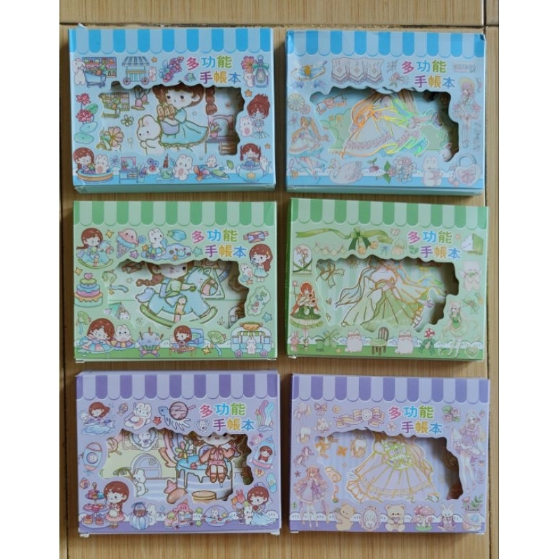 

Stiker dan buku memo bentuk tas | stiker lepas pasang | buku catatan sticker