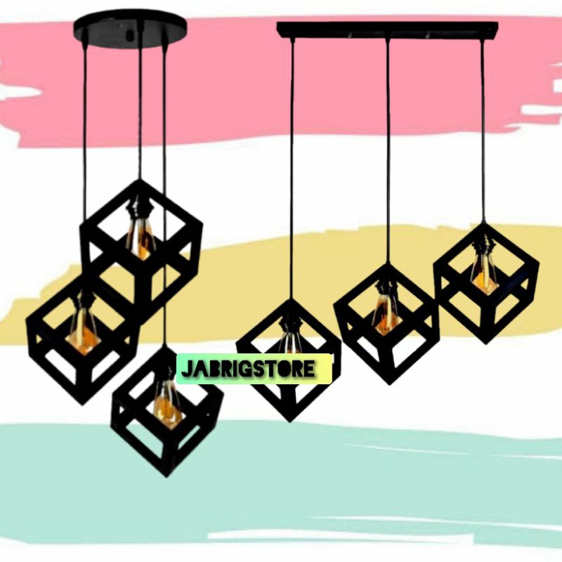 lampu gantung minimalis dekorasi rumah, lampu gantung cafe industrial