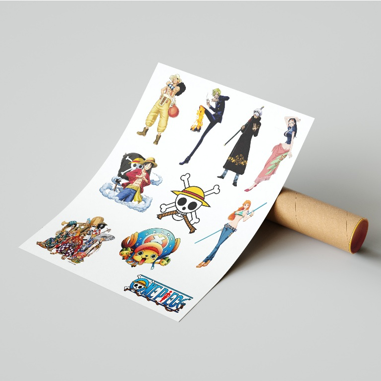 

More.art - One Piece sticker pack, sticker sheet aeshtetic untuk dekorasi scrapbook, journaling