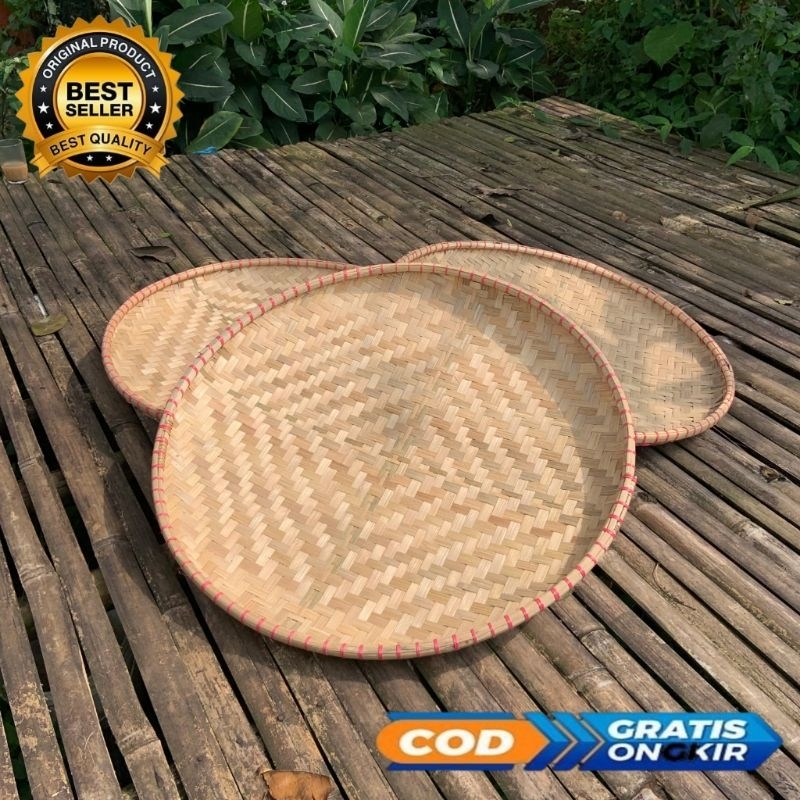 Tampah Bambu Bulat Besar Ukuran 60cm / Tampah Tumpeng / Tampah Bambu Tumpeng / Cempeh Bambu / Nyiru 