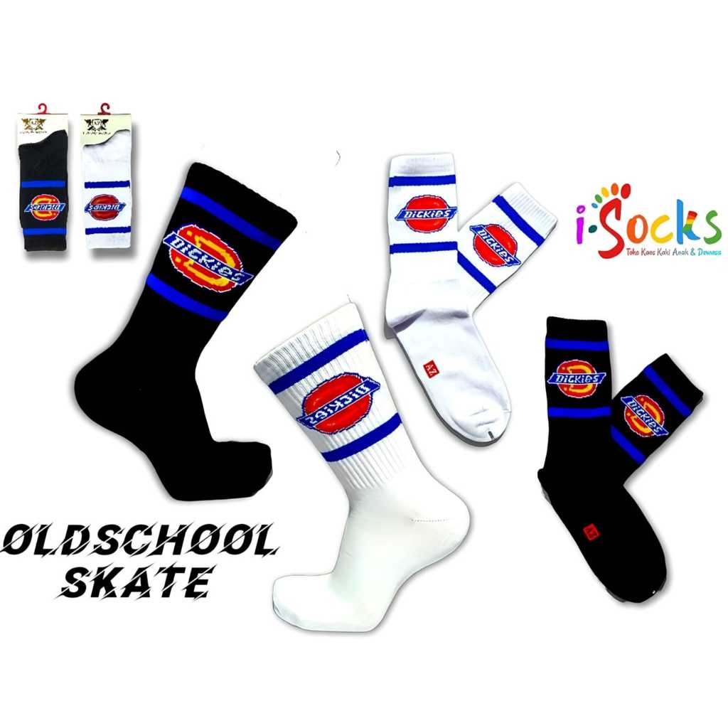 Kaos Kaki Oldschool Skate Premium / Kaos Kaki Oldschool Skate Motif DICKIES - Label Gantungan - AZ O