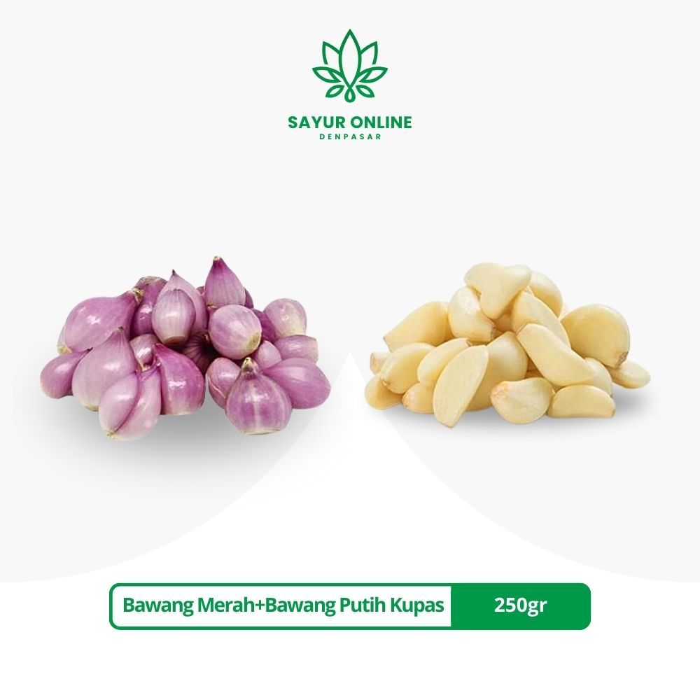

Bawang Merah+Bawang Putih Kupas 250gr - Sayur Online Denpasar