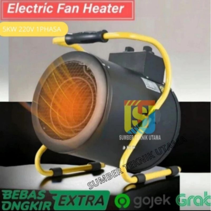 Blower kipas Pemanas Kandang Mesin Blower Pemanas Ruangan 5Kw AC 220V