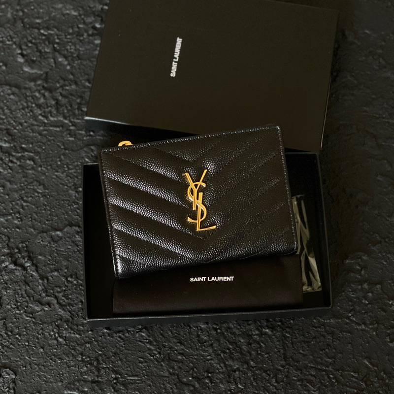 YSL Wallet Bifold Small Monogram Black