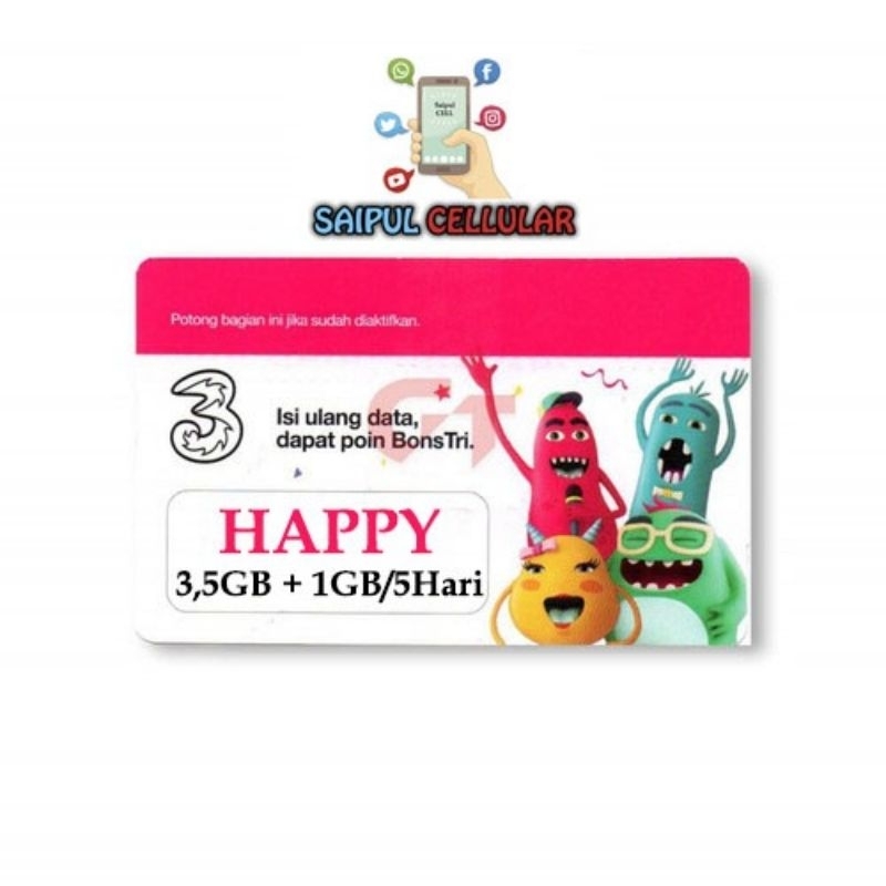 Voucher Tri 3,5GB + 1GB/5 Hari