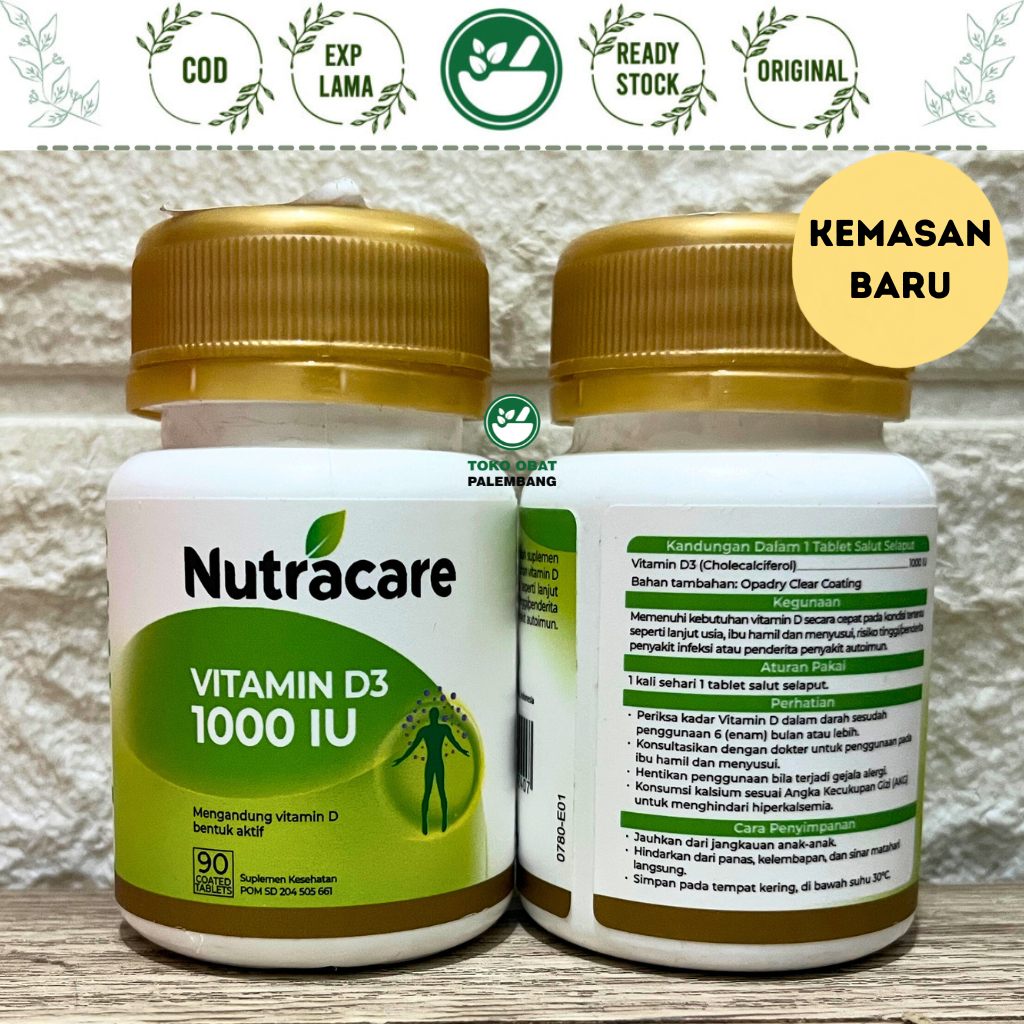 Nutracare Vitamin D3 1000 IU 90 Tablet d3 1000iu Cholecalciferol NUTRA CARE
