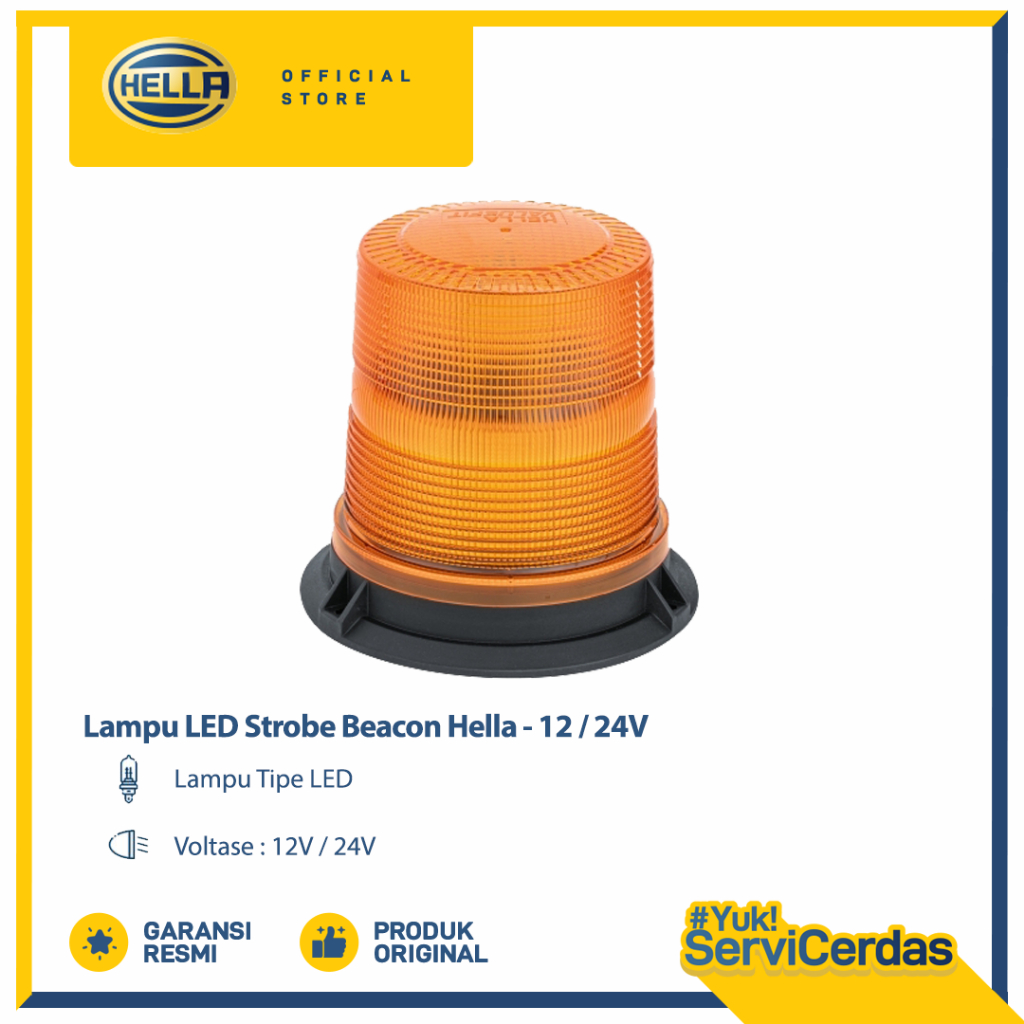 Lampu LED Strobe Beacon Hella - 12/24V