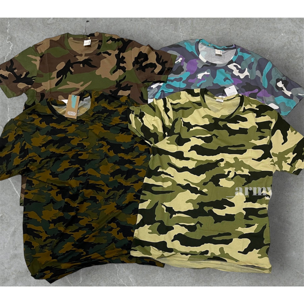 Kaos Army Loreng Pria Wanita Premium