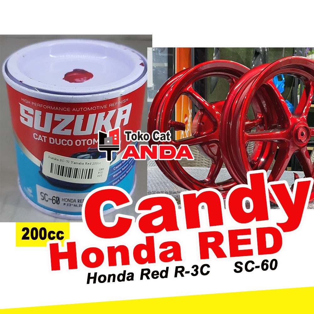 Cat Candy Merah Suzuka SC60 Honda Red R-3c - Candy Honda Red Sc60