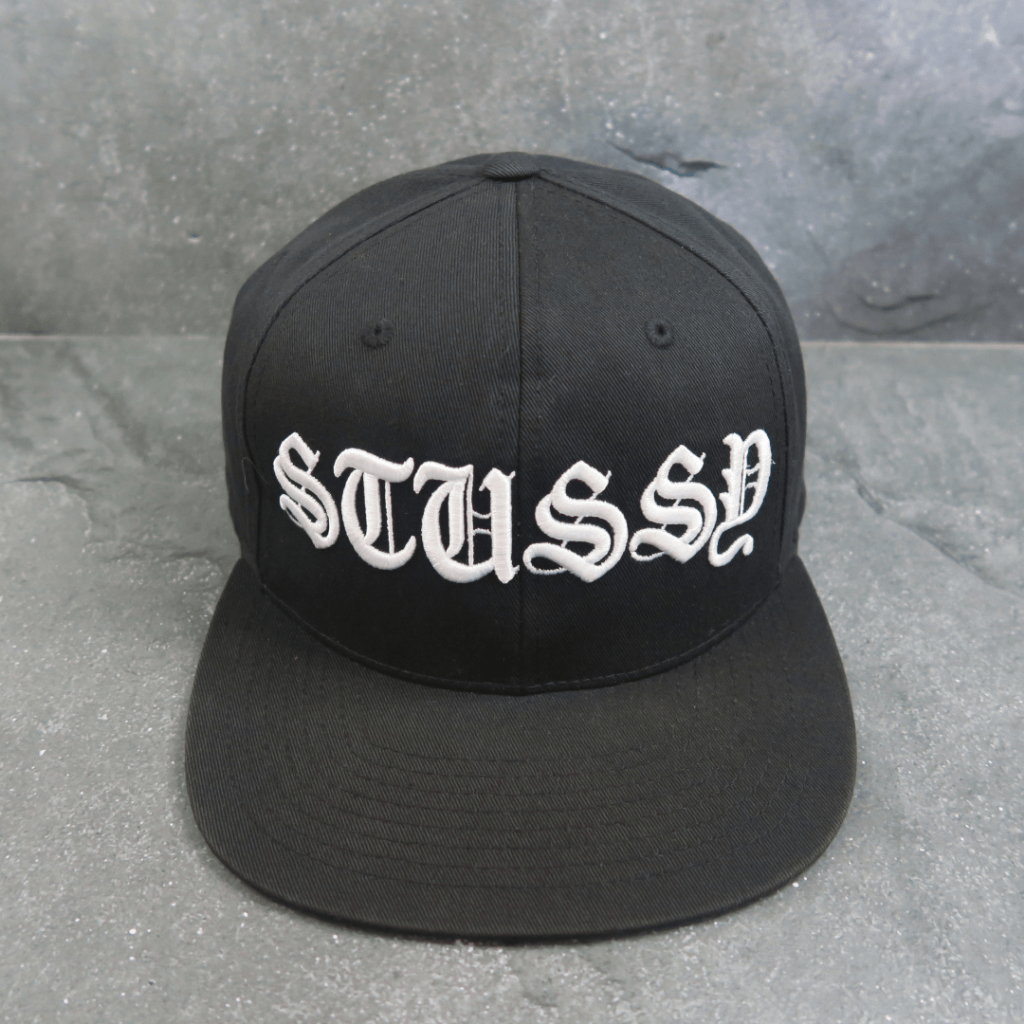 Topi Stussy - Snapback Cap - SS Black - Script Blockhead