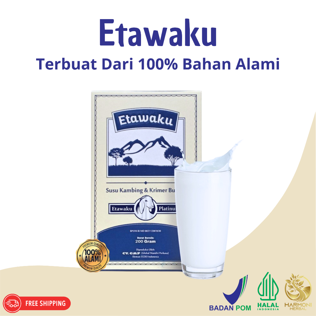 

Etawaku Susu Bubuk Kambing Etawa Murni Untuk Paru Paru Dan Sesak Nafas 200gr Original