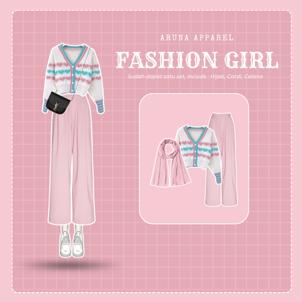 3in1 One Set Korean OOTD Hijab Casual Outfit Pinterest Outfit Nongkrong Hangout Study Tour Setelan O