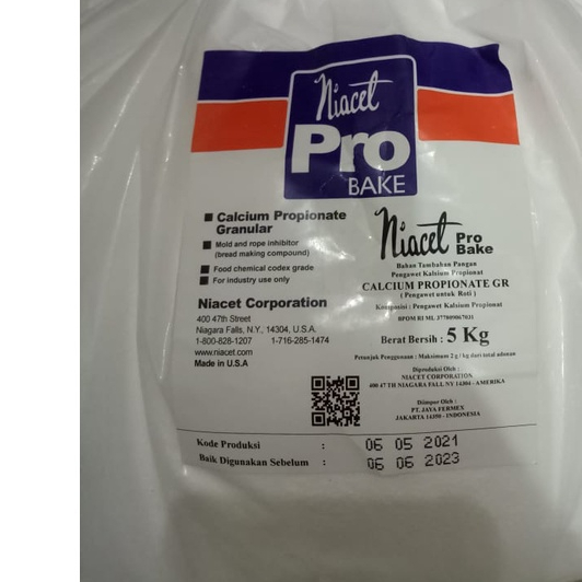 

Niacet Calsium Propionate 250gr / Calsium / bahan roti