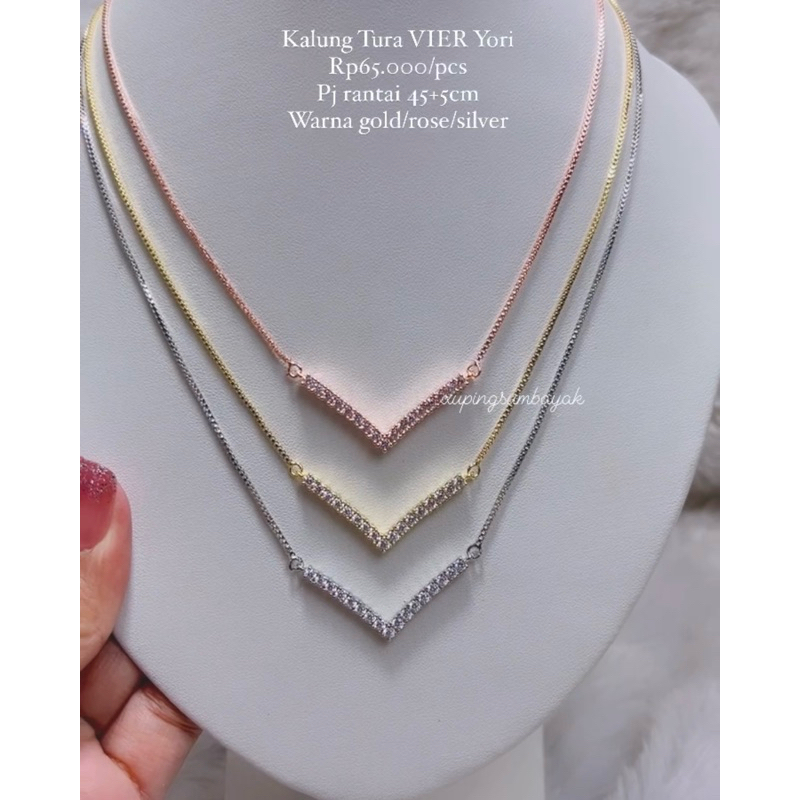 xupingsumbayak. Kalung tura VAurel lapismas KV225a. kalung titanium rodhium cuping lapismas
