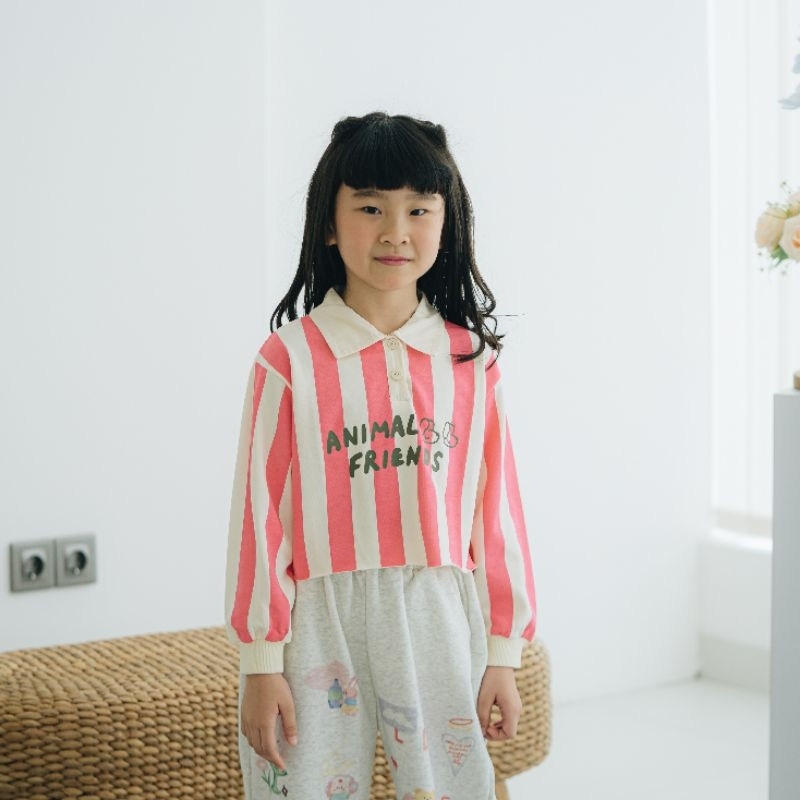 lunna korea crop top 2341 anak perempuan 3-10y