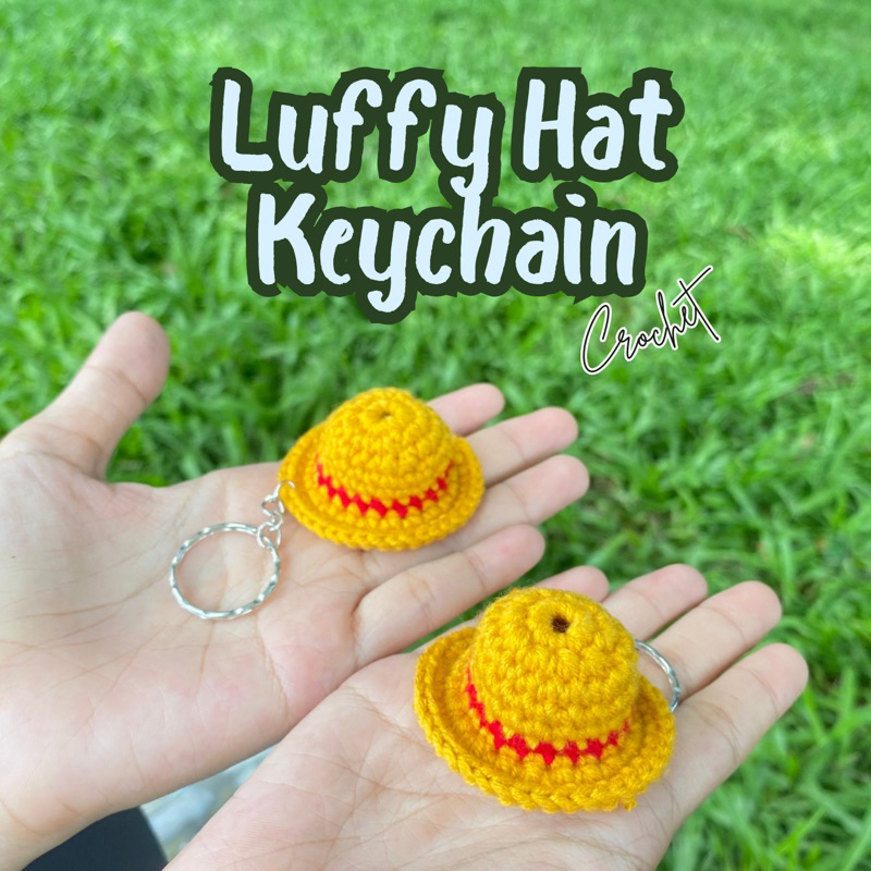 Luffy Hat Keychain [Ganci Rajut Topi Luffy One Piece]