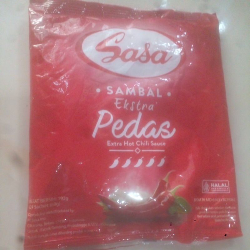 

Sasa sambal extra pedas nett 192 gram atw 24 sashet