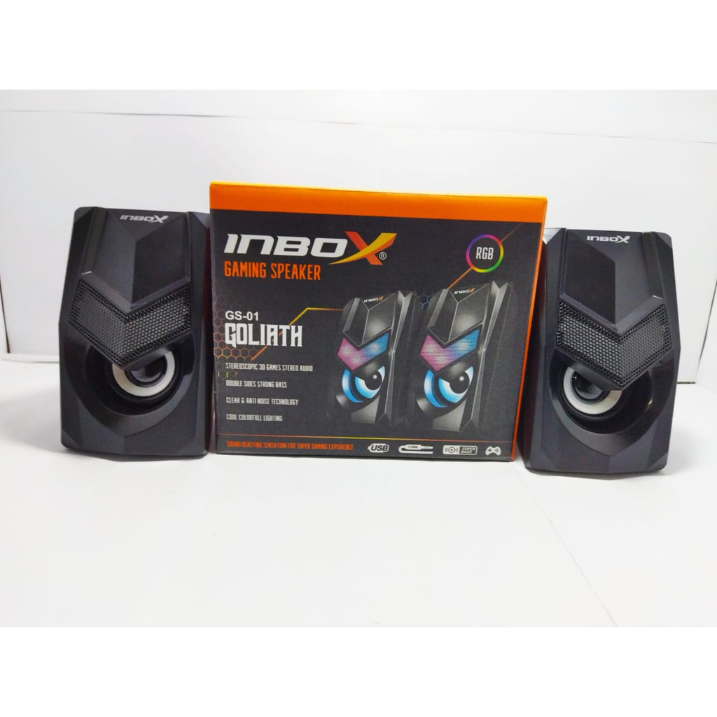 [ ARS ] Speaker gaming RGB INBOX GS-01 Goliath GS 01 Speaker PC USB SUPER BASS