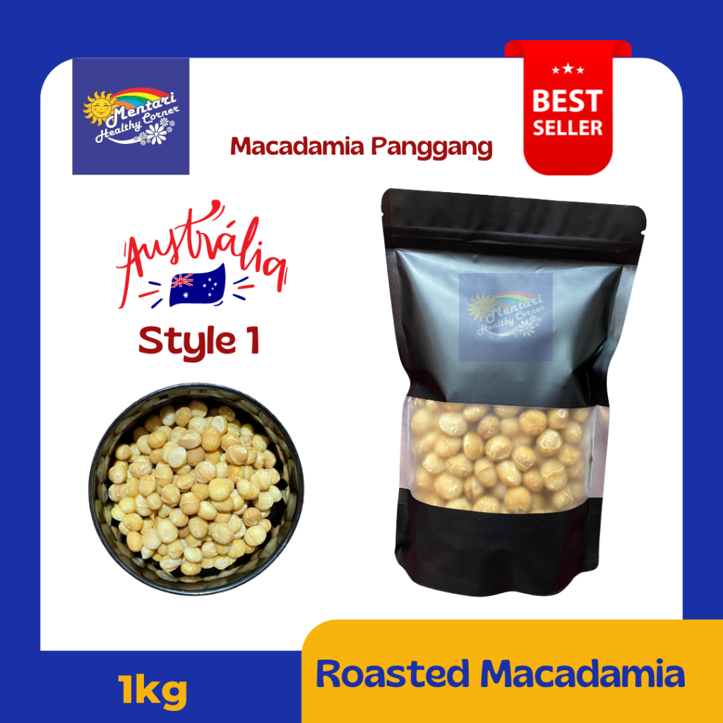 

Roasted Macadamia Style 1- 1kg / Kacang Macadamia Panggang Style 1, 1kg