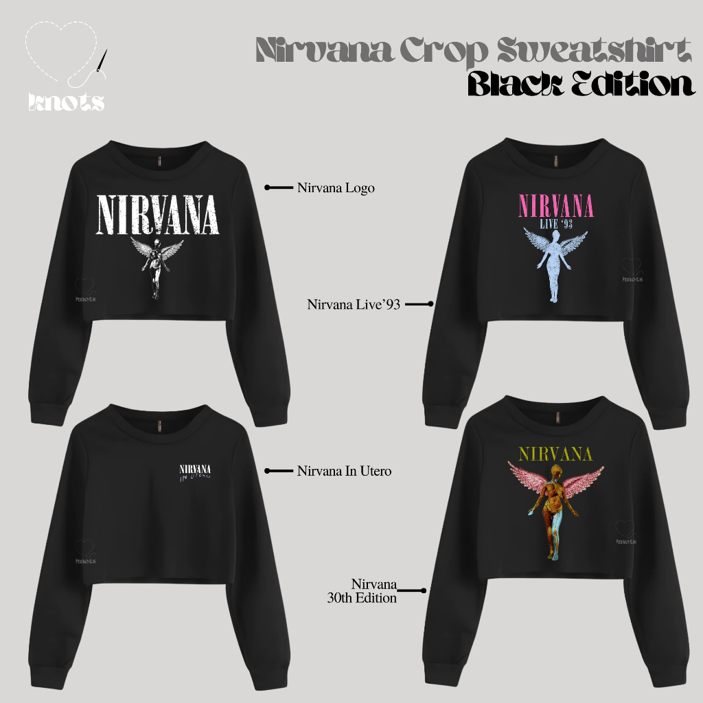 Nirvana Crop Sweatshirt (Black Edition) - HM