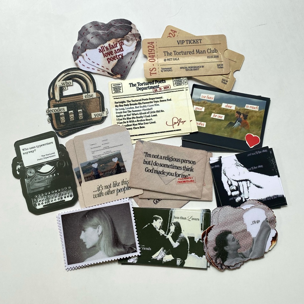 

Past Lives, Normal People, TTPD Taylor Swift Sticker Set by Vintagepals