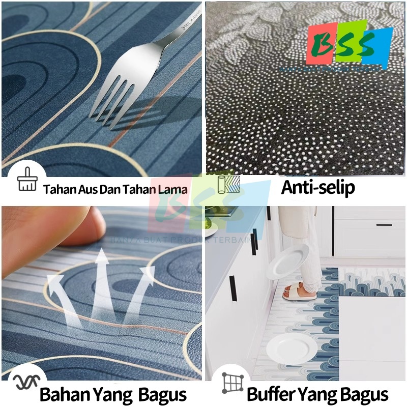 Karpet/Keset Lantai Dapur/Kamar Mandi/Keset Pintu Toilet Kamar Mandi Penyerap Air Anti-selip Karpet