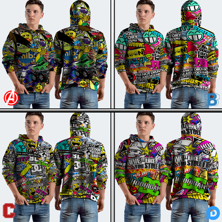 Jumper Hoodie JDM Hoodie Pullover Fullprint Bahan Polyester Jersey | JDM-2409507