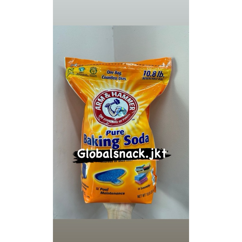 

Baking Soda Asli USA Merk Arm & Hammer Baking Soda Baking 10.8LB / 4.89KG