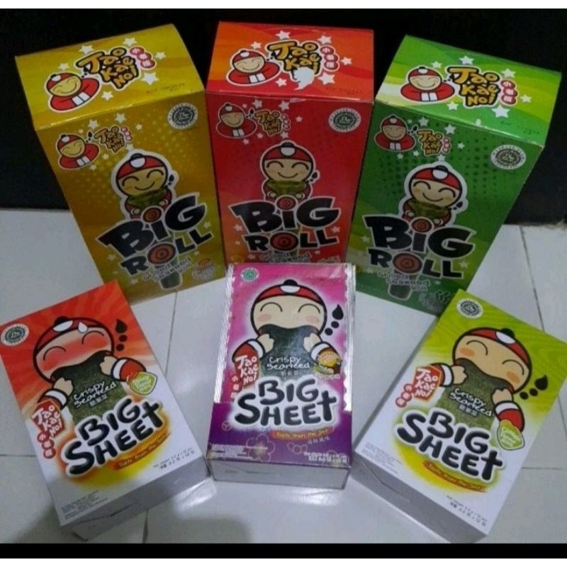 

PROMO 1box=12pc Tao Kae Noi Big Sheet 3.2gr (AMAN+DOUBLE PACKING) Snack Nori Rumput Laut