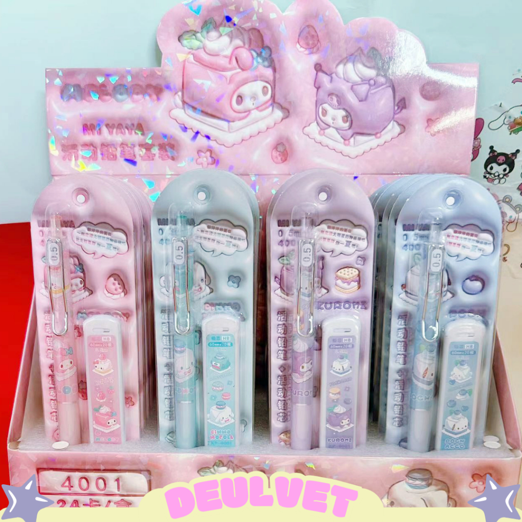 

Pensil Mekanik + Isi Set Sanrio / Pensil Mekanik Anak Karakter Lucu Pompompurin Melody Hello Kitty Cinnamoroll