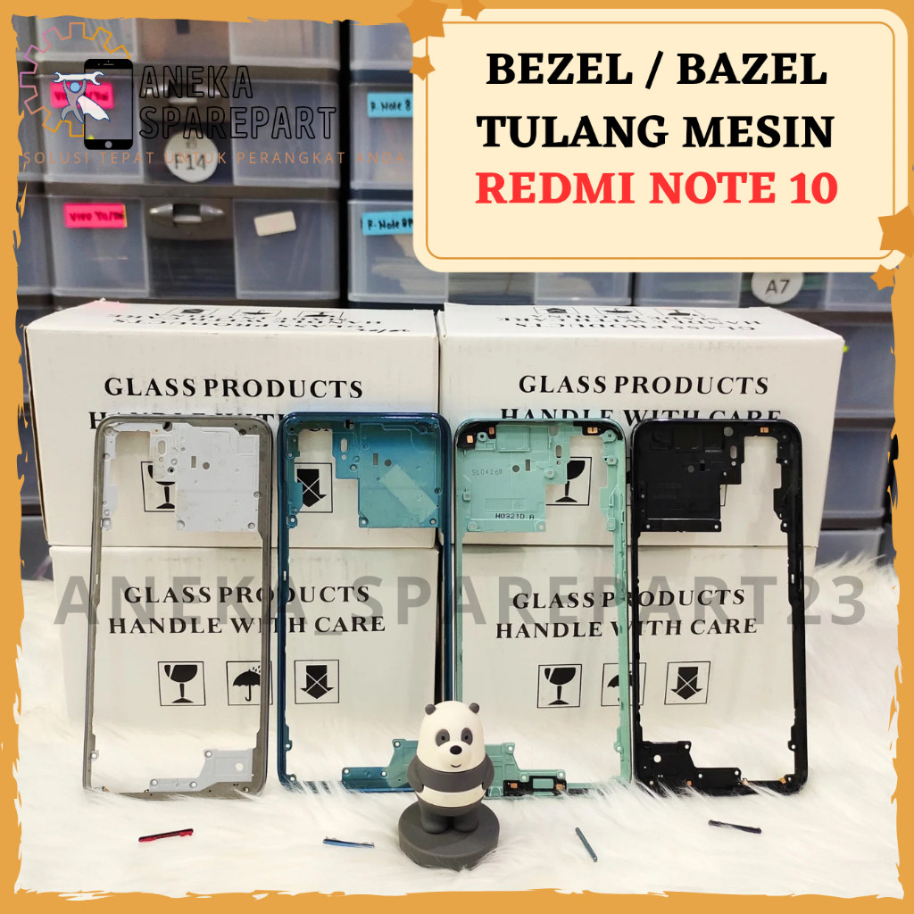 TULANG TENGAH BEZEL - RANGKA TUTUP MESIN REDMI NOTE 10 / NOTE 10S BAZEL