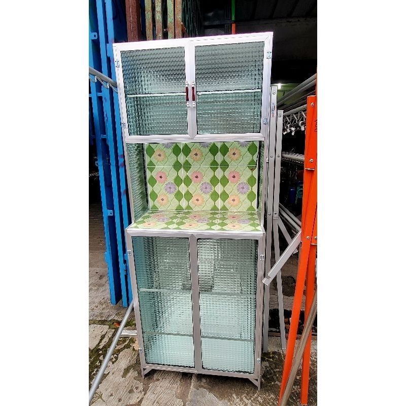 RAK PIRING 2 PINTU  MINI ALUMINIUM
