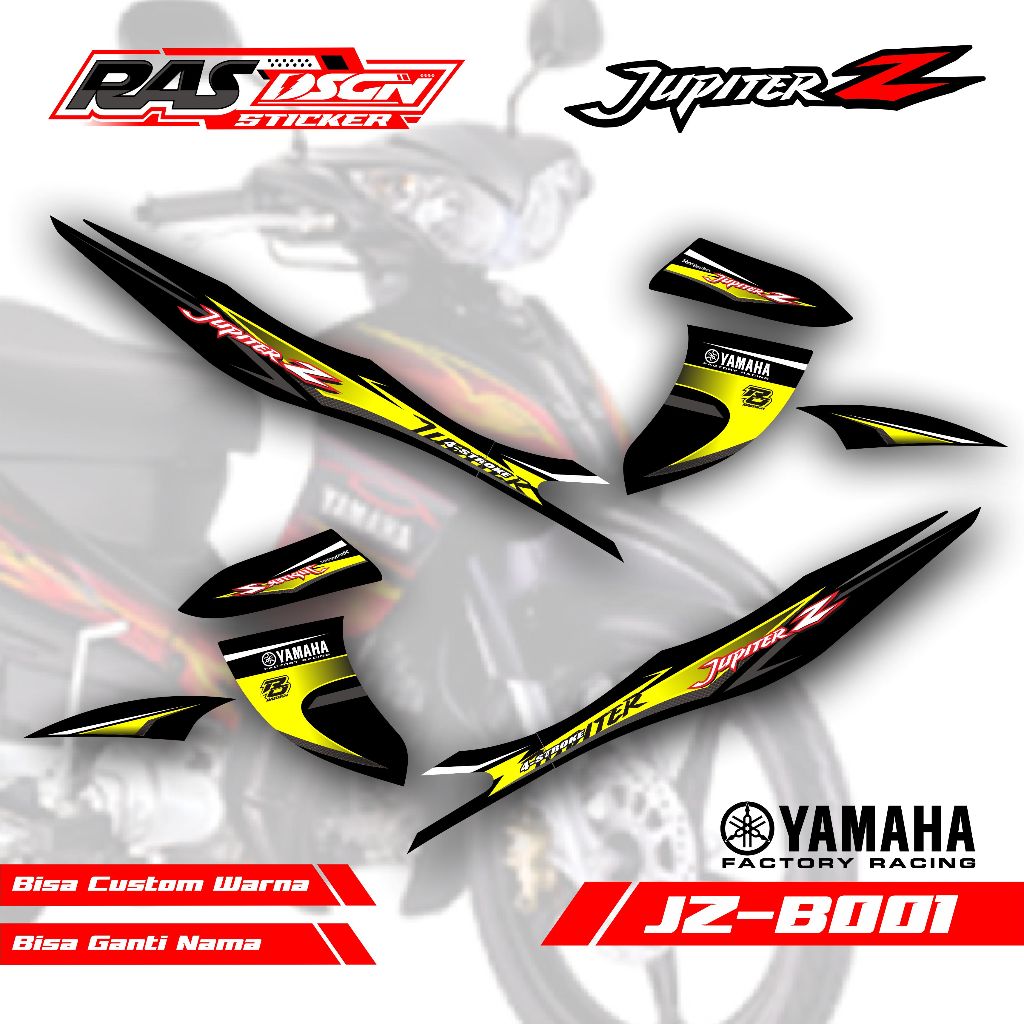 STRIPING VARIASI MOTOR JUPITER Z / STICKER STRIPING MOTOR JUPITER Z BURHAN HOLOGRAM