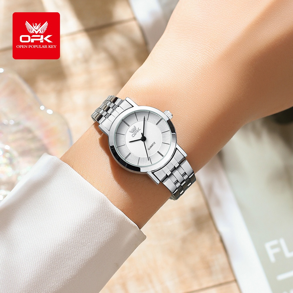 garansi opk jam tangan wanita anti air original stainless steel terbaru 2025 fashion luxury luminous