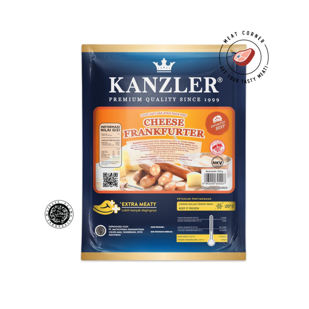 

Kanzler Cheese Frankfurter 360 gr Meat Corner BNI
