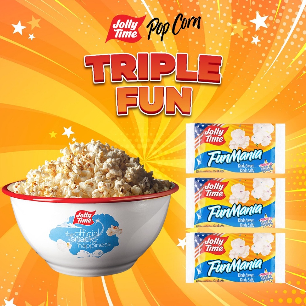 

Check Here Jolly Time Paket Triple Fun 3FM Mircowave Popcorn Live