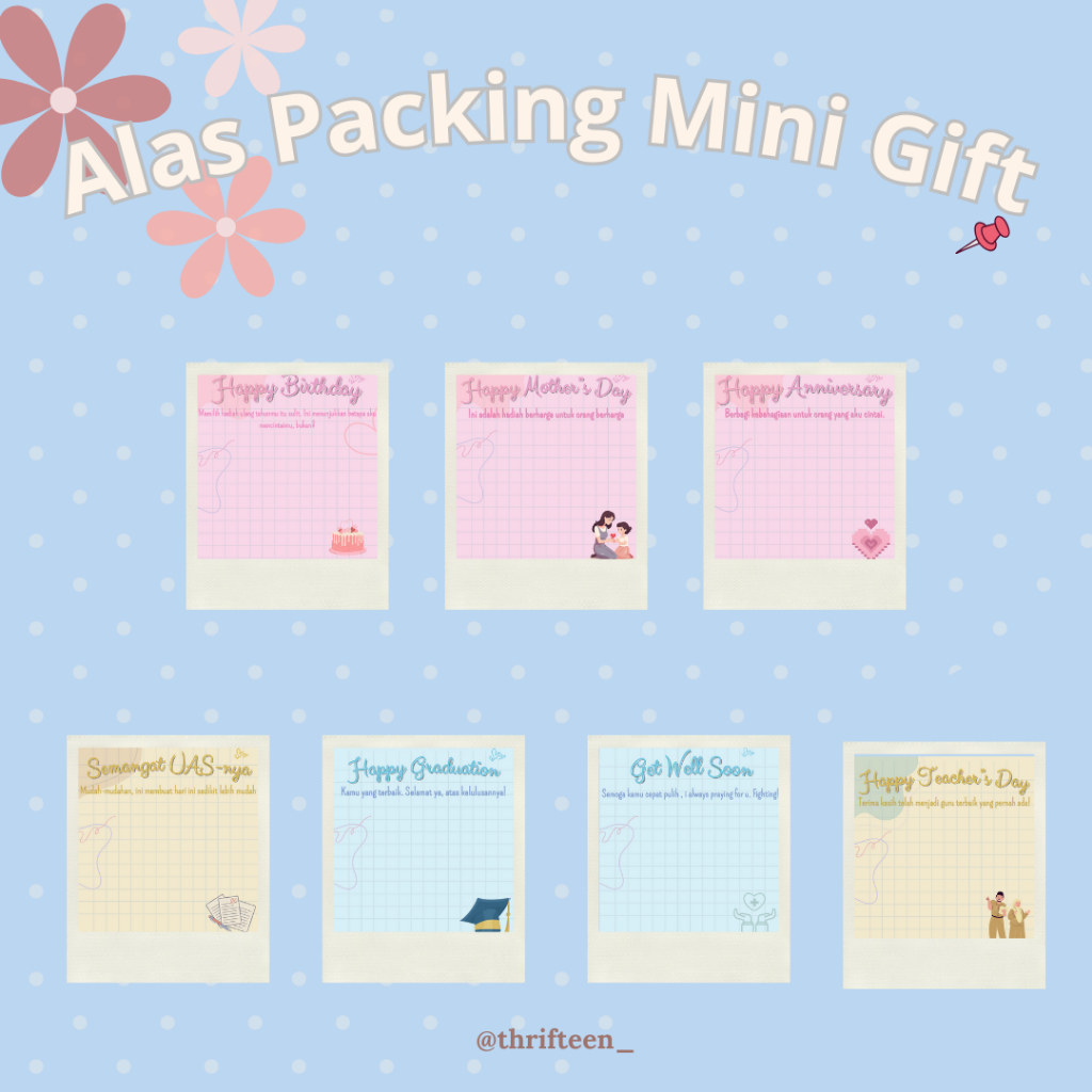 

{Alas Packing Snack Mini Gift} 10x10cm | For Graduation | Art Paper 210 | Custom Packing Mini Gift
