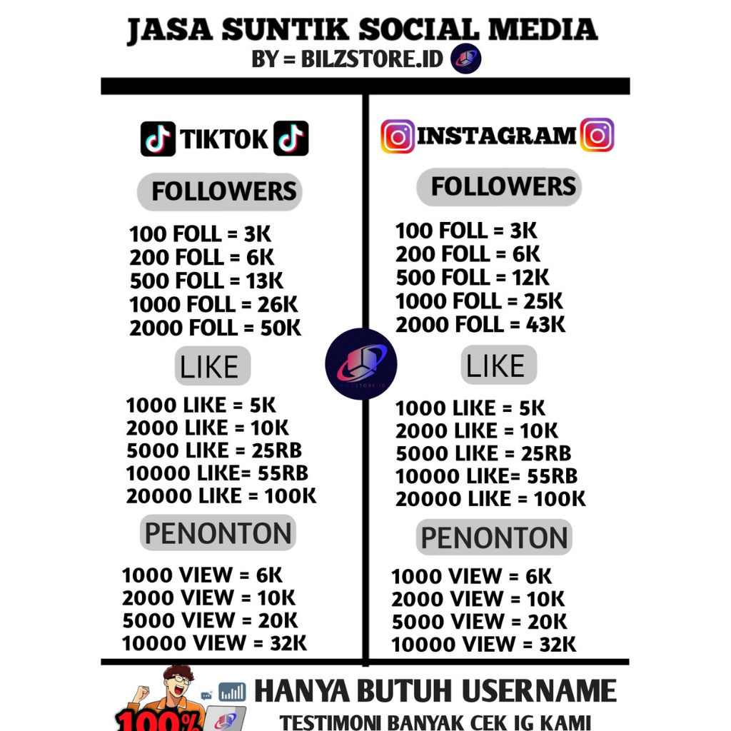 FOLLOWERS TIKTOK & FOLLOWERS INSTAGRAM MURAH