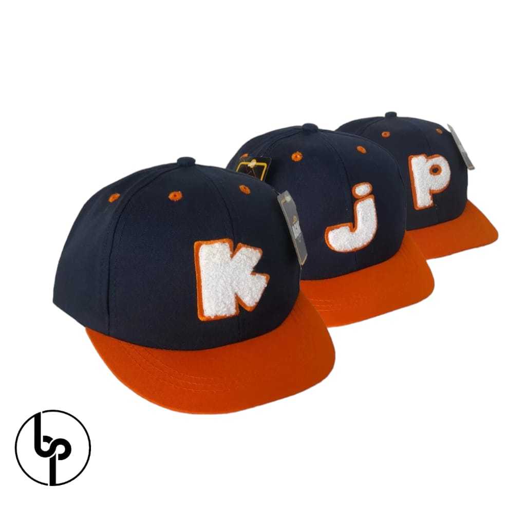 Topi Inisial Topi anak Huruf Bordir Towel Topi Lidah Pendek dengan kualitas bahan premium terlaris 2