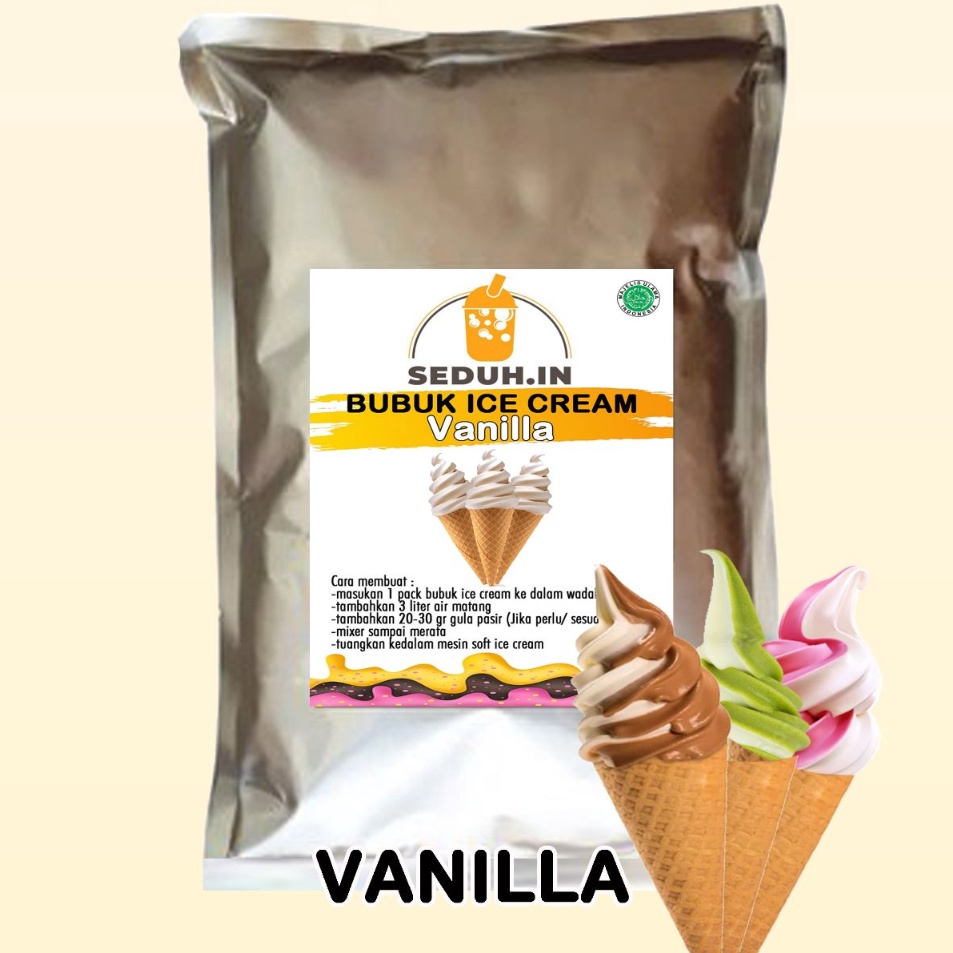 

Mega Max VANILLA 1KG BUBUK PREMIX ICE CREAM PREMIUM