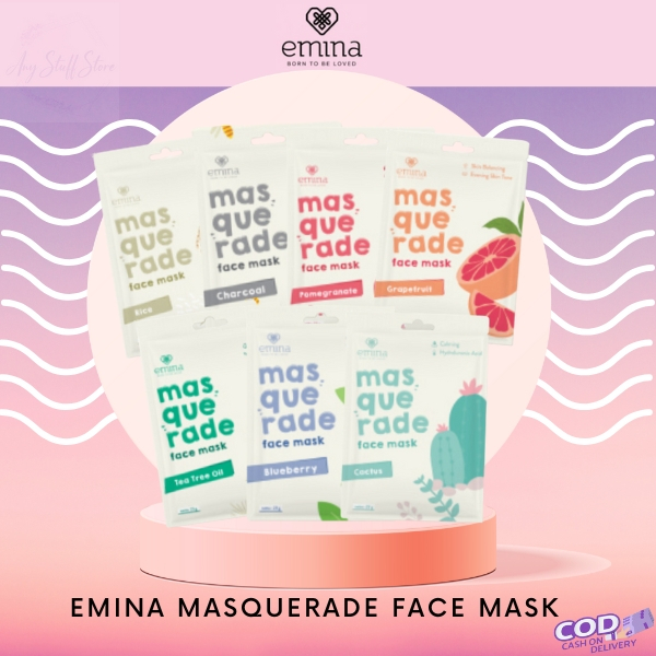EMINA MASQUERADE MASK / EMINA BRIGHT STUFF MASK / MASKER WAJAH EMINA